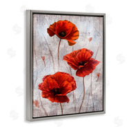 Ziwei Li | Red Poppies over Grey