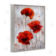 Ziwei Li | Red Poppies over Grey