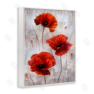 Ziwei Li | Red Poppies over Grey