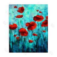 Ziwei Li | Red Poppies over Blue