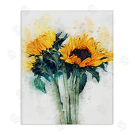 Ziwei Li | Sunflower with Watercolor Accent