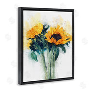 Ziwei Li | Sunflower with Watercolor Accent