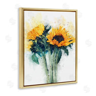 Ziwei Li | Sunflower with Watercolor Accent