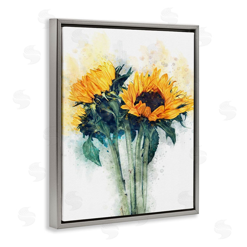 Ziwei Li | Sunflower with Watercolor Accent