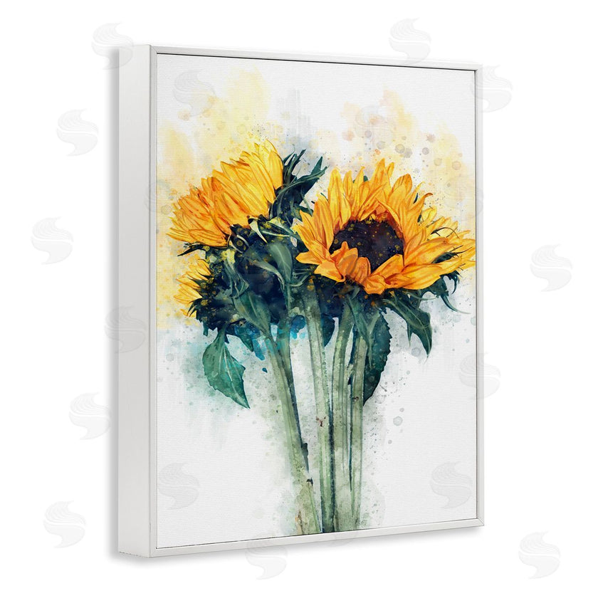 Ziwei Li | Sunflower with Watercolor Accent