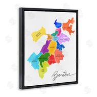Stupell Studio | Colorful Boston MA Map