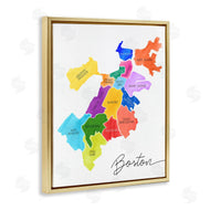 Stupell Studio | Colorful Boston MA Map