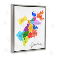 Stupell Studio | Colorful Boston MA Map