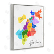 Stupell Studio | Colorful Boston MA Map