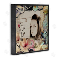 Third & Wall Studios | Girl in Car Collaged Florals