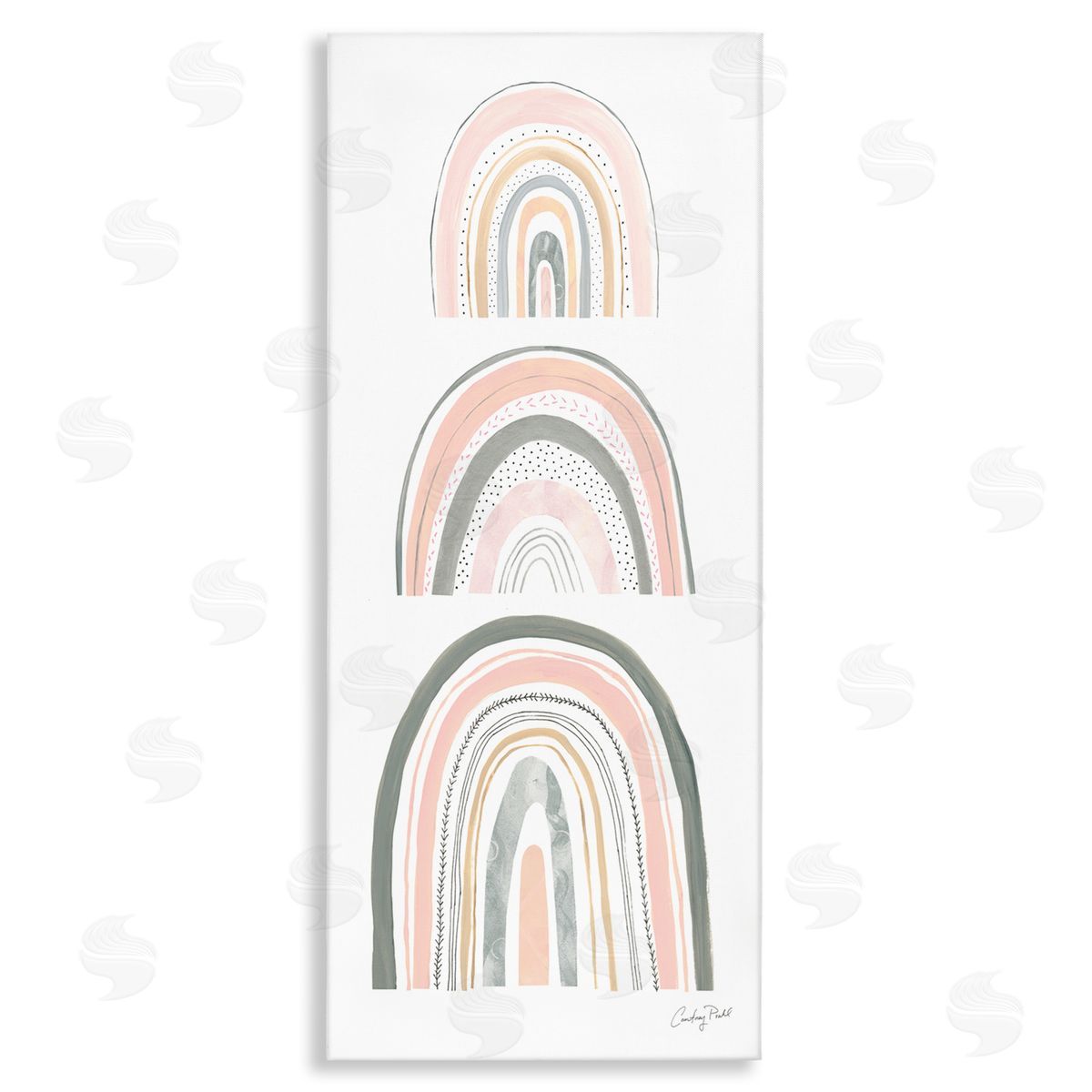 Stack of Abstract Rainbows Canvas Wall Art, Home Decor by Courtney Prahl
