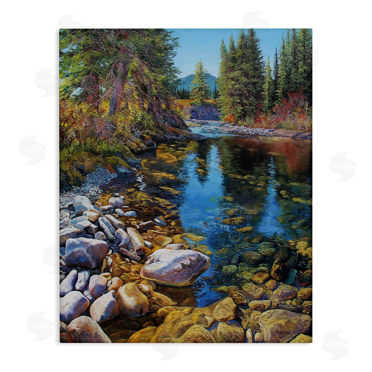 Stoney Creek Forest Landscape Canvas Wall Art, Home Decor by Andrew Kiss