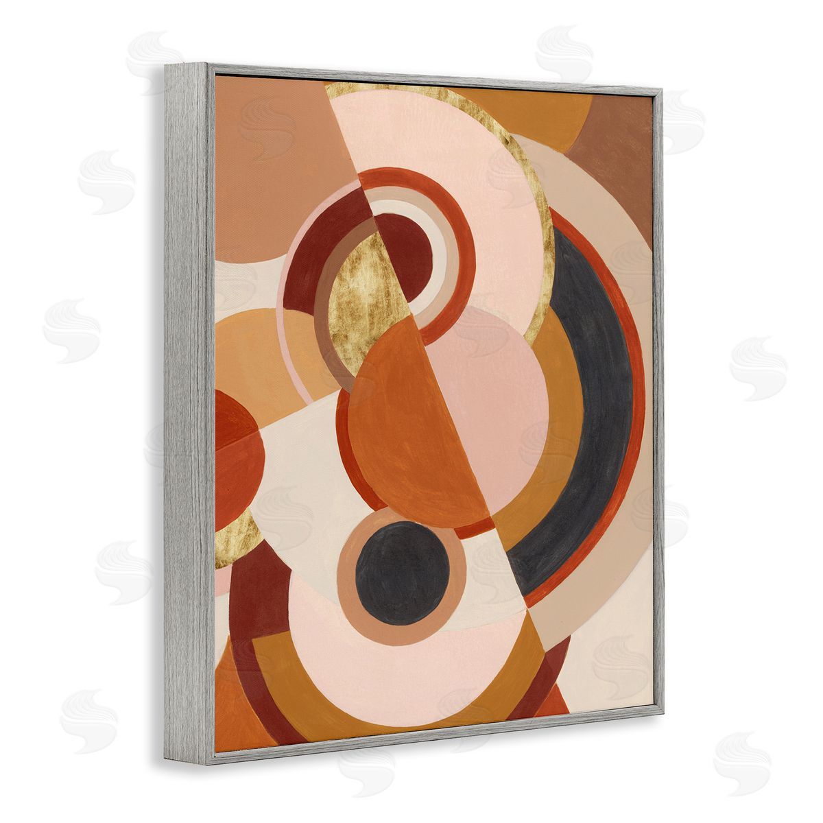Tectonic Earth Abstract Design Grey Frame Print Wall Art, Home Decor by Grace Popp