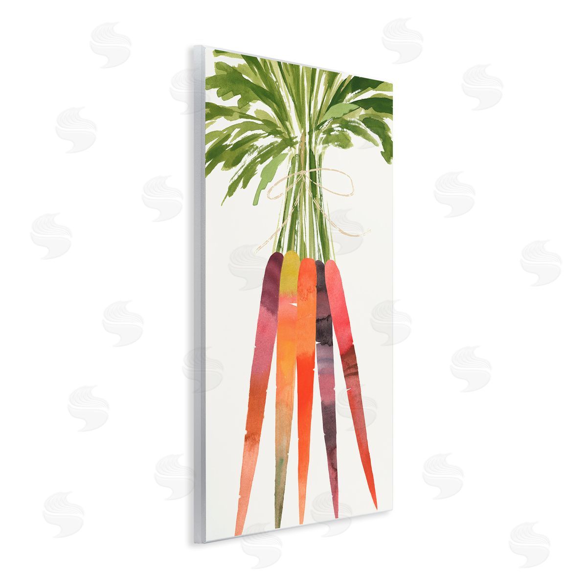 Vibrant Bunch Carrots Wood Plaque Wall Art, Home Decor by Annie Warren