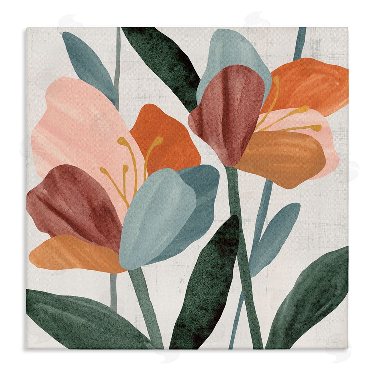 Abstract Azalea Flower Petals Canvas Wall Art, Home Decor by Annie Warren