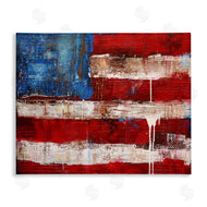 Erin Ashley | Abstract American Flag Painting