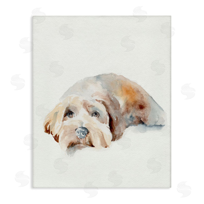Jennifer Paxton Parker | Scruffy Dog Laying Down Painting