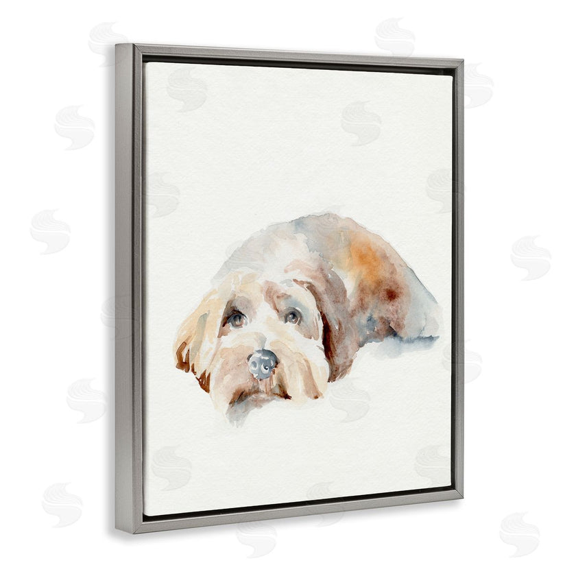 Jennifer Paxton Parker | Scruffy Dog Laying Down Painting