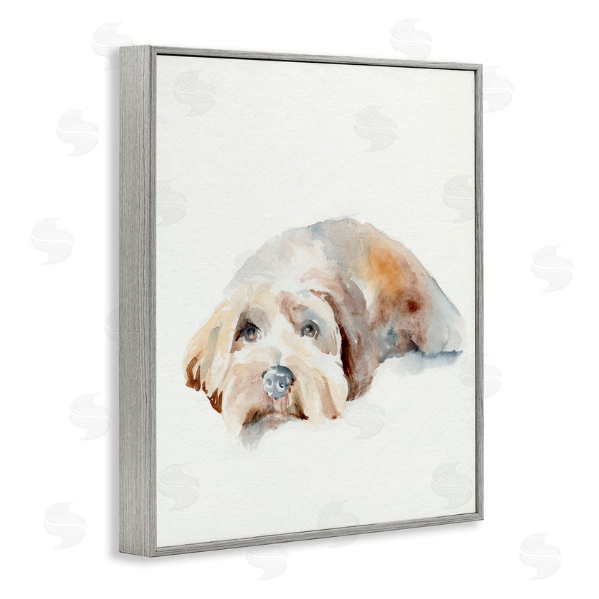 Jennifer Paxton Parker | Scruffy Dog Laying Down Painting