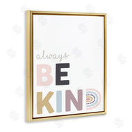 Angela Nickeas | Always Be Kind Rainbow Typography