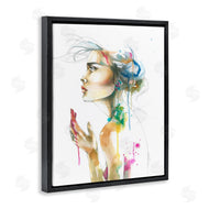 Elisaveta Stoilova | Abstract Watercolor Female Side Portrait