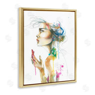 Elisaveta Stoilova | Abstract Watercolor Female Side Portrait