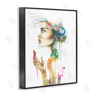 Elisaveta Stoilova | Abstract Watercolor Female Side Portrait