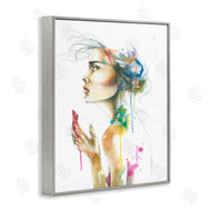 Elisaveta Stoilova | Abstract Watercolor Female Side Portrait