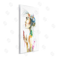 Elisaveta Stoilova | Abstract Watercolor Female Side Portrait