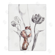 Elisaveta Stoilova | Pink Ballerina Slipper Between Tulips