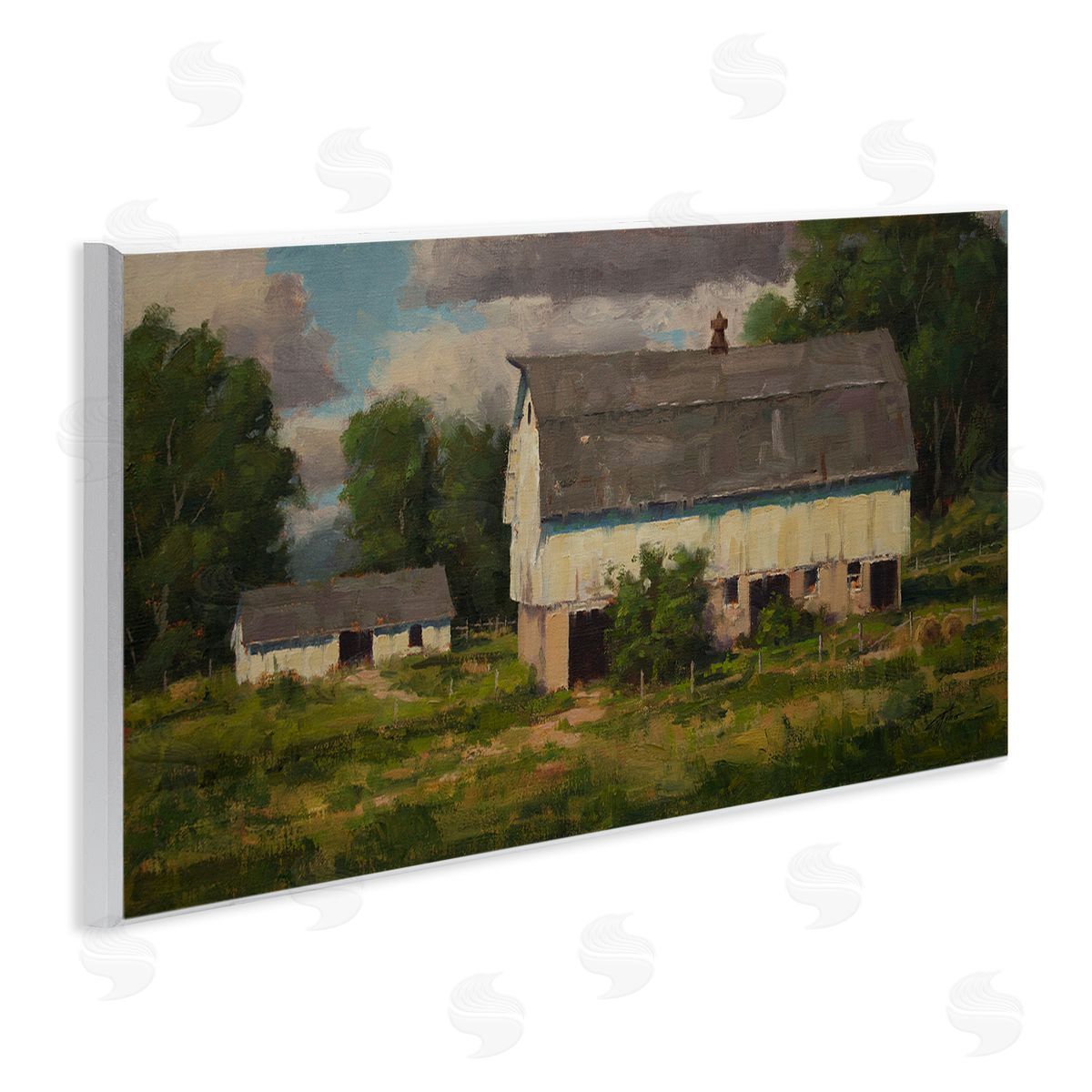 Jason Tako Farm Country Barn Landscape Wall Plaque Art