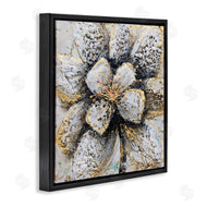 Britt Hallowell | Gold White Textured Flower Petals