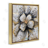 Britt Hallowell | Gold White Textured Flower Petals