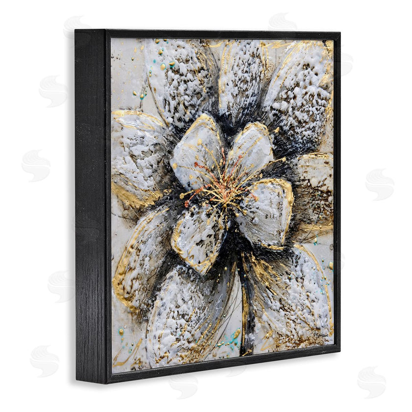 Britt Hallowell | Gold White Textured Flower Petals