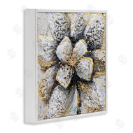 Britt Hallowell | Gold White Textured Flower Petals