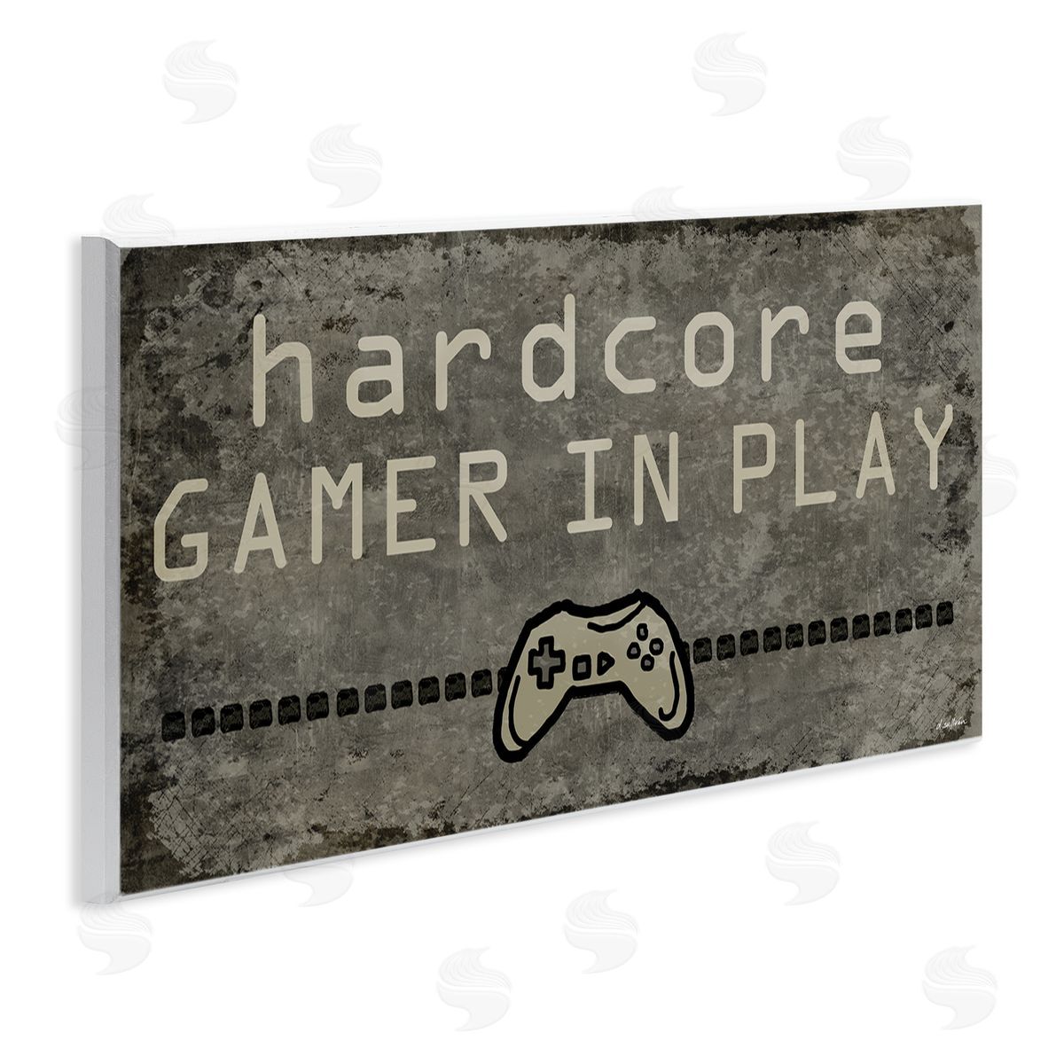 Denise Sullivan Hardcore Gamer In Play Controller Wall Plaque Art
