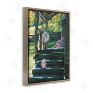 Heide Presse | Girl Sitting on Porch with Quilt