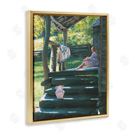 Heide Presse | Girl Sitting on Porch with Quilt