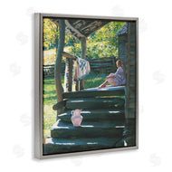 Heide Presse | Girl Sitting on Porch with Quilt