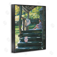 Heide Presse | Girl Sitting on Porch with Quilt