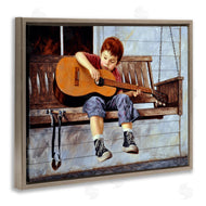 Jim Daly | Boy Guitar Porch Swing Painting
