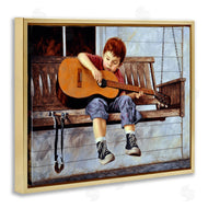Jim Daly | Boy Guitar Porch Swing Painting