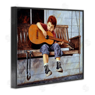 Jim Daly | Boy Guitar Porch Swing Painting