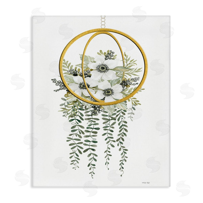 Cindy Jacobs | White Floral Vines Modern Planter