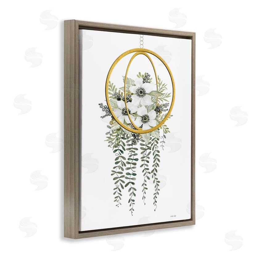 Cindy Jacobs | White Floral Vines Modern Planter