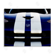 Clive Branson | Up Close Blue White Sports Car
