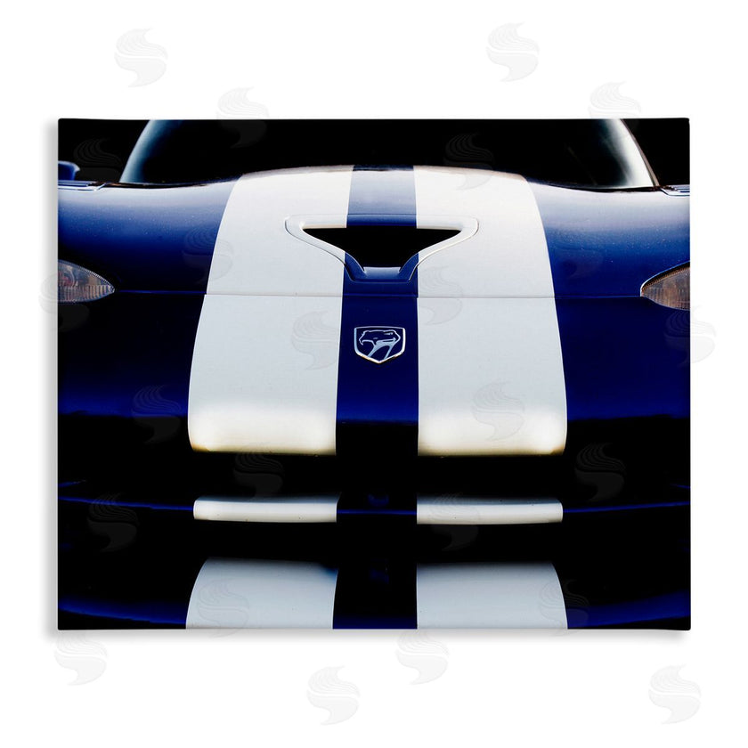 Clive Branson | Up Close Blue White Sports Car