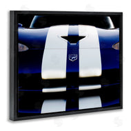 Clive Branson | Up Close Blue White Sports Car