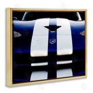 Clive Branson | Up Close Blue White Sports Car