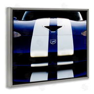 Clive Branson | Up Close Blue White Sports Car